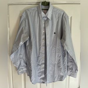 Men’s Brooks Brothers blue/white stripe Oxford shirt